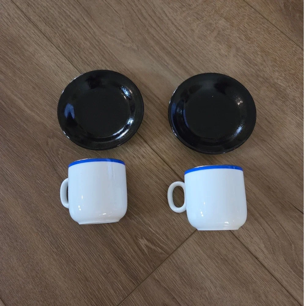 Mikimoto International 90s Mine Crane‎ Espresso Cup and Saucer Set